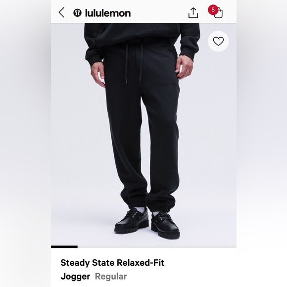 NWT Mens Lululemon Steady State Jogger Sz Small Black